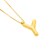 14K Yellow Gold Helium Initial Y Pendant