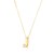 14K Yellow Gold Yours Truly Block Letter Initial J Necklace