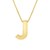 14K Yellow Gold Yours Truly Block Letter Initial J Necklace