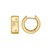 14K Yellow Gold Diamond Huggie Earrings