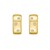 14K Yellow Gold Diamond Huggie Earrings