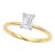 1 Carat Emerald Lab Grown IGI G/VS1 Diamond Solitaire Ring in 10K Yellow Gold