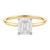 1 Carat Emerald Lab Grown IGI G/VS1 Diamond Solitaire Ring in 10K Yellow Gold