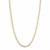 14k Yellow Gold White Pave High Polish Modern Lite Miami Cuban Chain (6.50 mm)