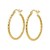 Slender Diamond-Cut Hoop Earring in 14k Yellow Gold (25mm Diameter)