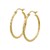 Slender Diamond-Cut Hoop Earring in 14k Yellow Gold (25mm Diameter)