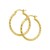 Slender Diamond-Cut Hoop Earring in 14k Yellow Gold (25mm Diameter)
