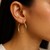 Slender Diamond-Cut Hoop Earring in 14k Yellow Gold (25mm Diameter)