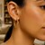 Slender Diamond-Cut Hoop Earring in 14k Yellow Gold (25mm Diameter)