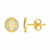 14k Two Tone Gold Round Religious Medal Post Earrings(8mm)
