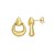 14K Yellow Gold Sculpted Door Knocker Earrings