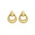 14K Yellow Gold Sculpted Door Knocker Earrings
