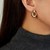 14K Yellow Gold Sculpted Door Knocker Earrings