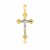 Small Budded Crucifix Pendant with Figure in 14k Two-Tone Gold