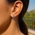 Polished Style Rhodium Plated Hoop Earrings in Sterling Silver (3x15mm)