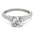 14k White Gold Round Diamond Engagement Ring With Single Row Graduated Band (1 3/4 cttw)
