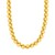 Sterling Silver Gold Plated Bold Bead Necklace