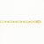 14k Yellow Gold Alternating Paperclip Anklet (2.8mm)