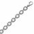 Diamond Cut Chain Rhodium Plated Bracelet in Sterling Silver 