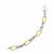 Rope Textured and Round Link Bracelet in 14k Two-Tone Gold (7.10 mm)