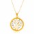 Tree Motif Open Ring Pendant in 14k Two-Tone Gold