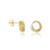 Textured and Polished Interlaced Circle Earrings in 14k Two-Tone Gold