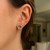 Textured and Polished Interlaced Circle Earrings in 14k Two-Tone Gold