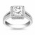 Diamond Halo Split Shank Engagement Ring Mounting in 14k White Gold