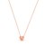 14k Rose Gold High Polish Scribbles Heart Necklace