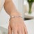 Sterling Silver Rhodium Plated Pearl Paperclip Bracelet