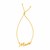 14k Yellow Gold MOM Style Lariat Bracelet