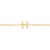 14K Yellow Gold Mini Initial H Bracelet