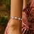 Sterling Silver Rhodium Plated Love Chain Bracelet