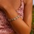 Sterling Silver Rhodium Plated Love Chain Bracelet