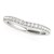 14k White Gold Pave Set Round Curved Wedding Band (1/4 cttw)