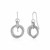 14k White Gold Earrings with Interlocking Circle Dangles