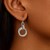 14k White Gold Earrings with Interlocking Circle Dangles