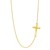 Flat Crucifix Necklace in 14k Yellow Gold