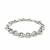 Rolo Style Polished Chain Charm Bracelet in Rhodium Plated Sterling Silver (8.15 mm)