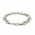 Rolo Style Polished Chain Charm Bracelet in Rhodium Plated Sterling Silver (8.15 mm)