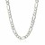 Sterling Silver Rhodium Plated Classic Figaro Chain (6.30 mm)