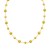 14K Yellow Gold Polished and Satin Pebble Necklace