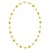 14K Yellow Gold Polished and Satin Pebble Necklace
