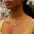 14K Yellow Gold Polished and Satin Pebble Necklace