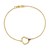 Amethyst Baguette Heart Bracelet in 14K Yellow Gold 