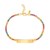 Sterling Silver Gold Plated Rainbow CZ ID Bracelet (2.70 mm)