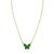 14K Yellow Gold Primavera Malachite Butterfly Necklace