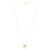 14k Yellow Gold High Polish Linked Mother of Pearl Circles Necklace