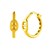 Puff Mariner Hoop Earrings in 14K Yellow Gold (21mmx20mm)