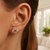 Small Ridged Love Knot Earring in 14k Rose Gold